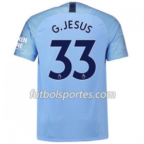 Camisetas Manchester City G.Jesus 33 Primera Equipacion 2018/2019